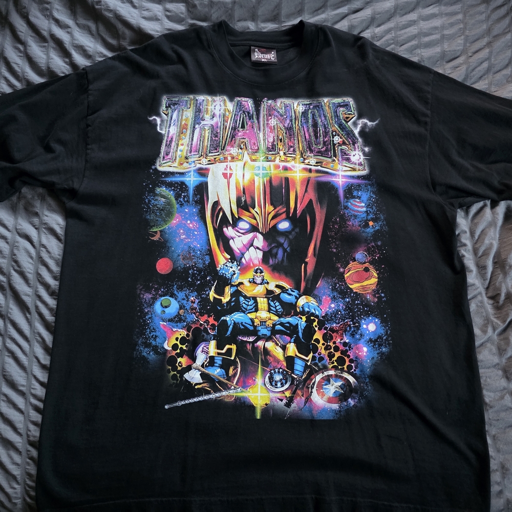 Marvel Black Graphic Tee - Thanos Design